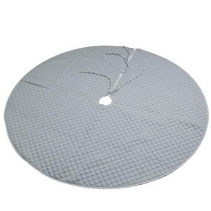 Quilted Christmas Tree Skirt - Silver